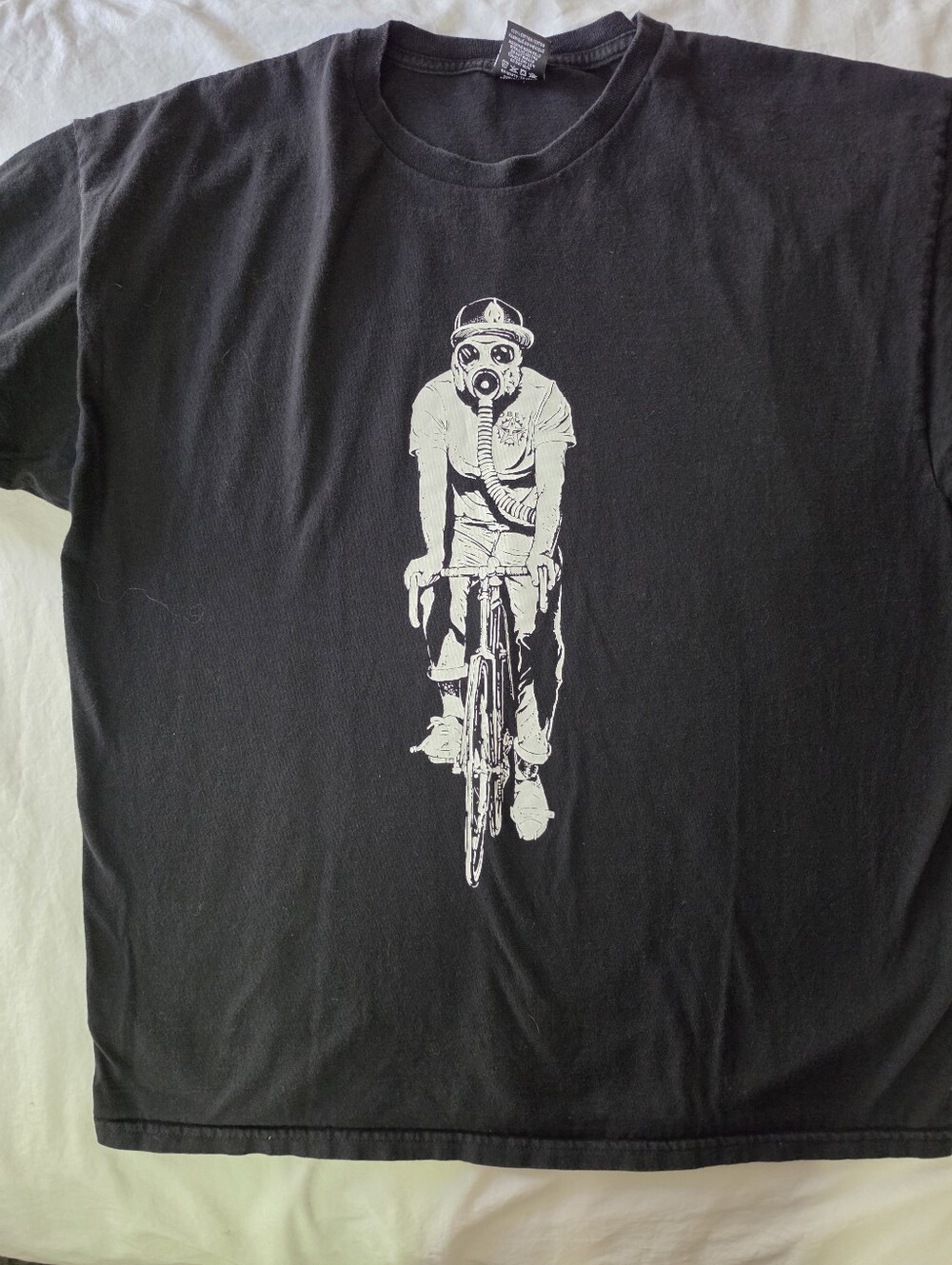 Obey Gas Mask Guy Cyclist T Graphic T-shirt Men's Size XL Black Y2K Skate Tee